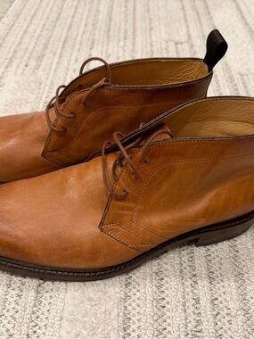 Saks Fifth Avenue Brown Leather Chukka Boots